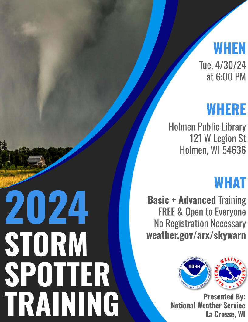 La Crosse NWS spotter training flyer 2024