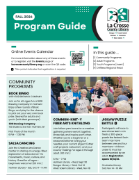 Image of first page of Library's Fall Program Guide 2026