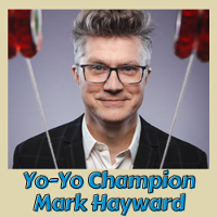 Image of Mark Hayward with two red yo-yos