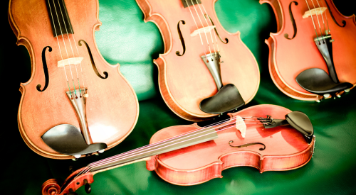 image of violins