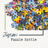 Image of puzzle pieces with words Jigsaw Puzzle Battle 