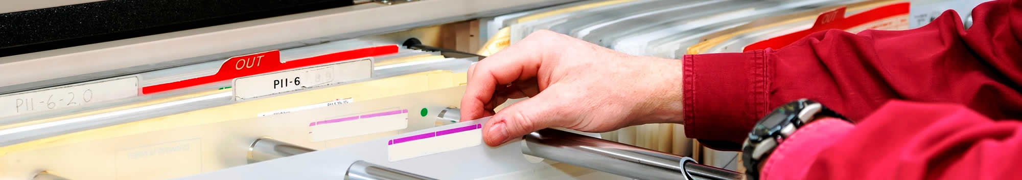 picture of someone looking at files