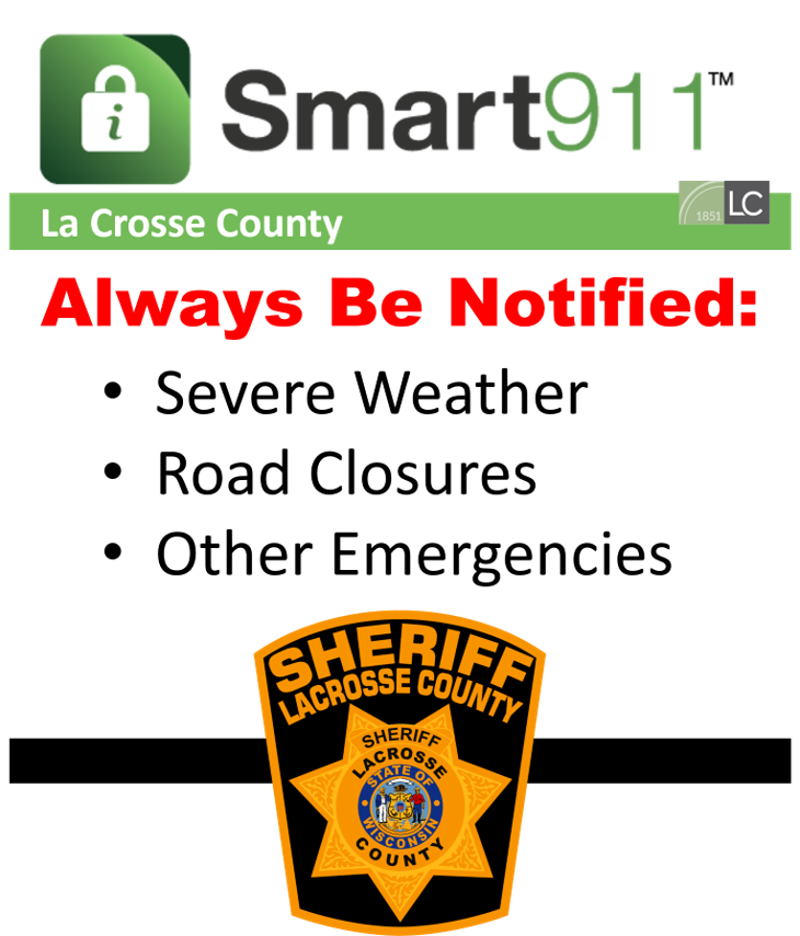 Smart 911 Sign up for La Crosse County Alerts